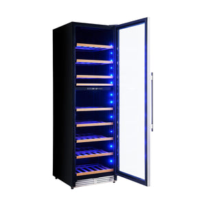Forno Avellino 24-Inch Wine & Beverage Cooler FWCDR6603-24 – Stainless Steel – FWCDR6603 24S Wine 20Celler Angle Open 20Door