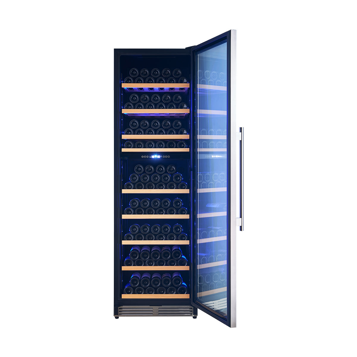 Forno Avellino 24-Inch Wine & Beverage Cooler FWCDR6603-24 – Stainless Steel – FWCDR6603 24S Wine 20Celler Front Open 20door 20with 20Bottles