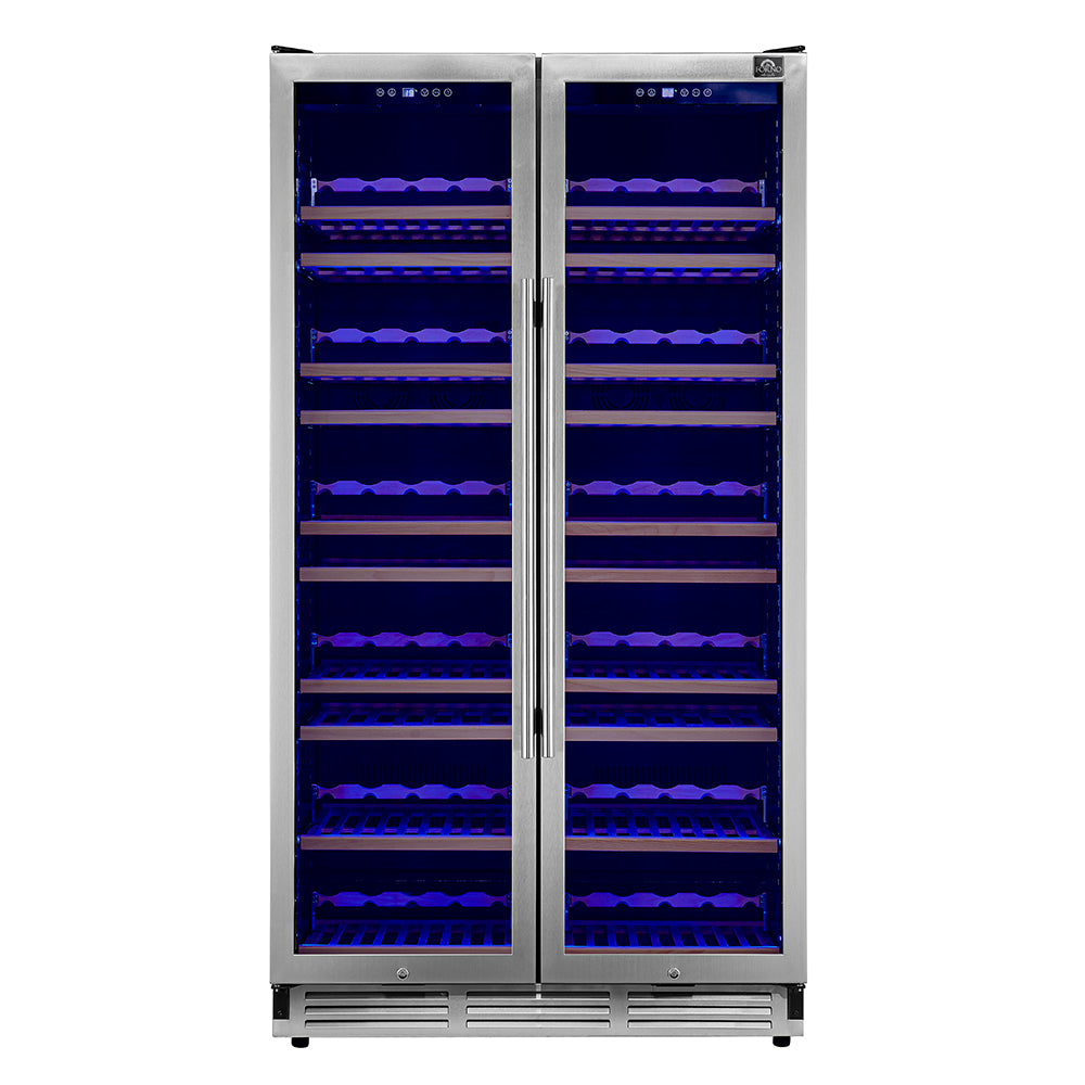Forno Vernazza 40-Inch Wine & Beverage Cooler FWCDR6642-40 – Stainless Steel – FWCDR6642 40S Vernazza 40S Front