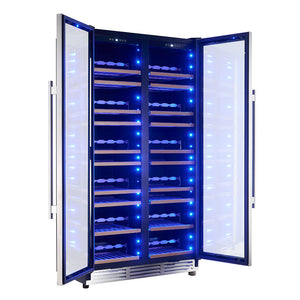 Forno Vernazza 40-Inch Wine & Beverage Cooler FWCDR6642-40 – Stainless Steel – FWCDR6642 40S Vernazza Anfle 20with 20Open 20Door