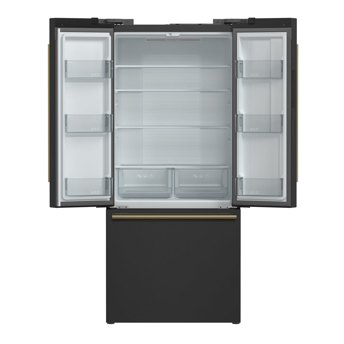 Forno Gallipoli 30-Inch French Door Refrigerator FFFFD1974-31 – Black – Fridge FFFFD1974 31BLK 2024 09 Front Open