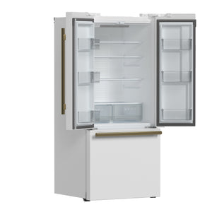 Forno Gallipoli 30-Inch French Door Refrigerator FFFFD1974-31 – White – Fridge FFFFD1974 31WHT 2024 09 Angle Open