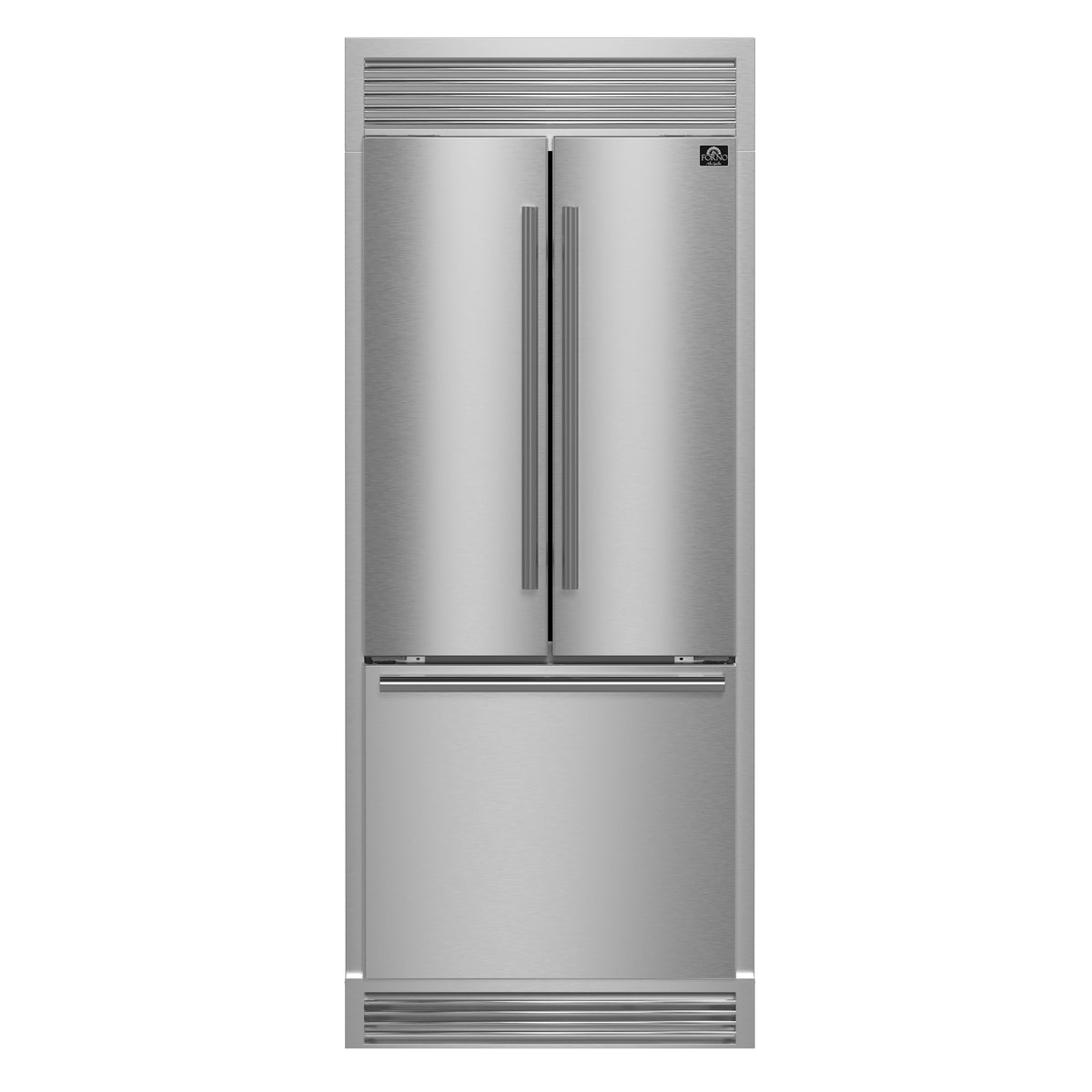 Forno Gallipoli 30-Inch French Door Refrigerator FFFFD1974-35SG – Stainless Steel – Fridge FFFFD1974 35SG 2024 09 Front