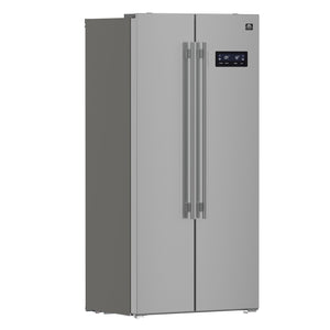 Forno Salerno 33-Inch Side-by-Side Refrigerator FFRBI1805-33SB – Stainless Steel VCM – Fridge FFRBI1805 33SB 2024 10 Angle