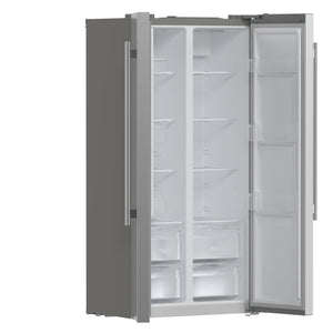 Forno Salerno 33-Inch Side-by-Side Refrigerator FFRBI1805-33SB – Stainless Steel VCM – Fridge FFRBI1805 33SB 2024 10 Angle Open