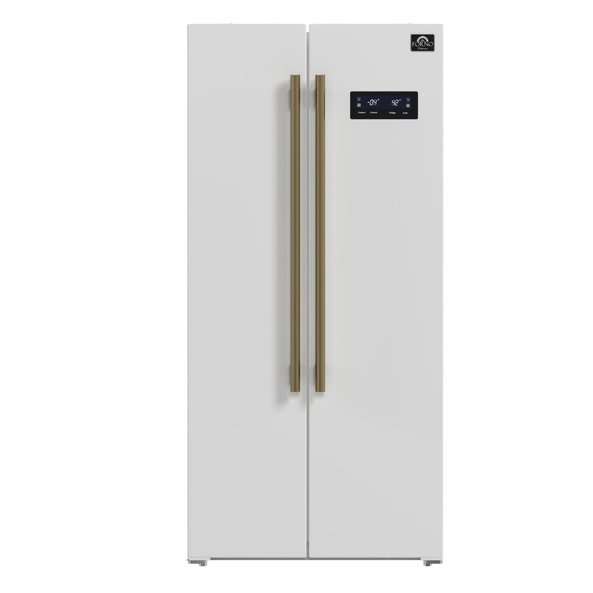 Forno Salerno 33-Inch Side-by-Side Refrigerator FFRBI1805-33 – White – Fridge FFRBI1805 33WHT 2024 09 Front