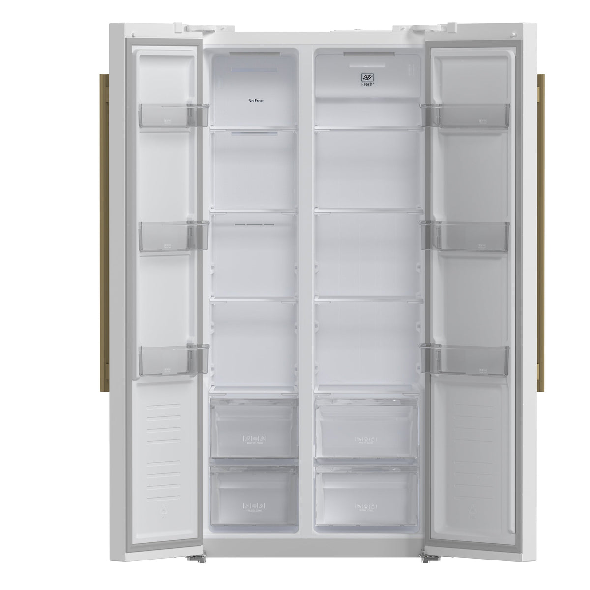 Forno Salerno 33-Inch Side-by-Side Refrigerator FFRBI1805-33 – White – Fridge FFRBI1805 33WHT 2024 09 Front Open