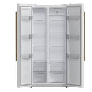 Forno Salerno 33-Inch Side-by-Side Refrigerator FFRBI1805-33 – White – Fridge FFRBI1805 33WHT 2024 09 Front Open