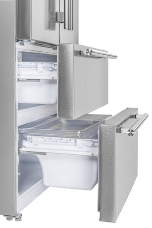 Forno Kitchen Appliance Package FBDL-003-05US – Stainless Steel – Fridge FFRBI1820 36SB Side view drawer 2
