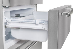 Forno Kitchen Appliance Package FBDL-003-05US – Stainless Steel – Fridge FFRBI1820 36SB Upper drawer side