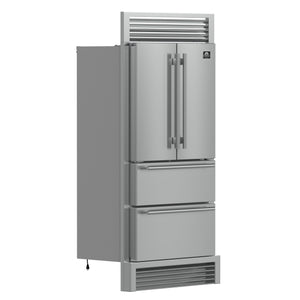Forno Moena 40-Inch French Door Refrigerator FFRBI1820-40SG – Stainless Steel VCM – Fridge FFRBI1820 40SG 2024 09 Angle