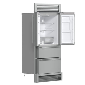 Forno Moena 40-Inch French Door Refrigerator FFRBI1820-40SG – Stainless Steel VCM – Fridge FFRBI1820 40SG 2024 09 Angle Open