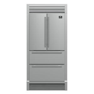 Forno Moena 40-Inch French Door Refrigerator FFRBI1820-40SG – Stainless Steel VCM – Fridge FFRBI1820 40SG 2024 09 Front