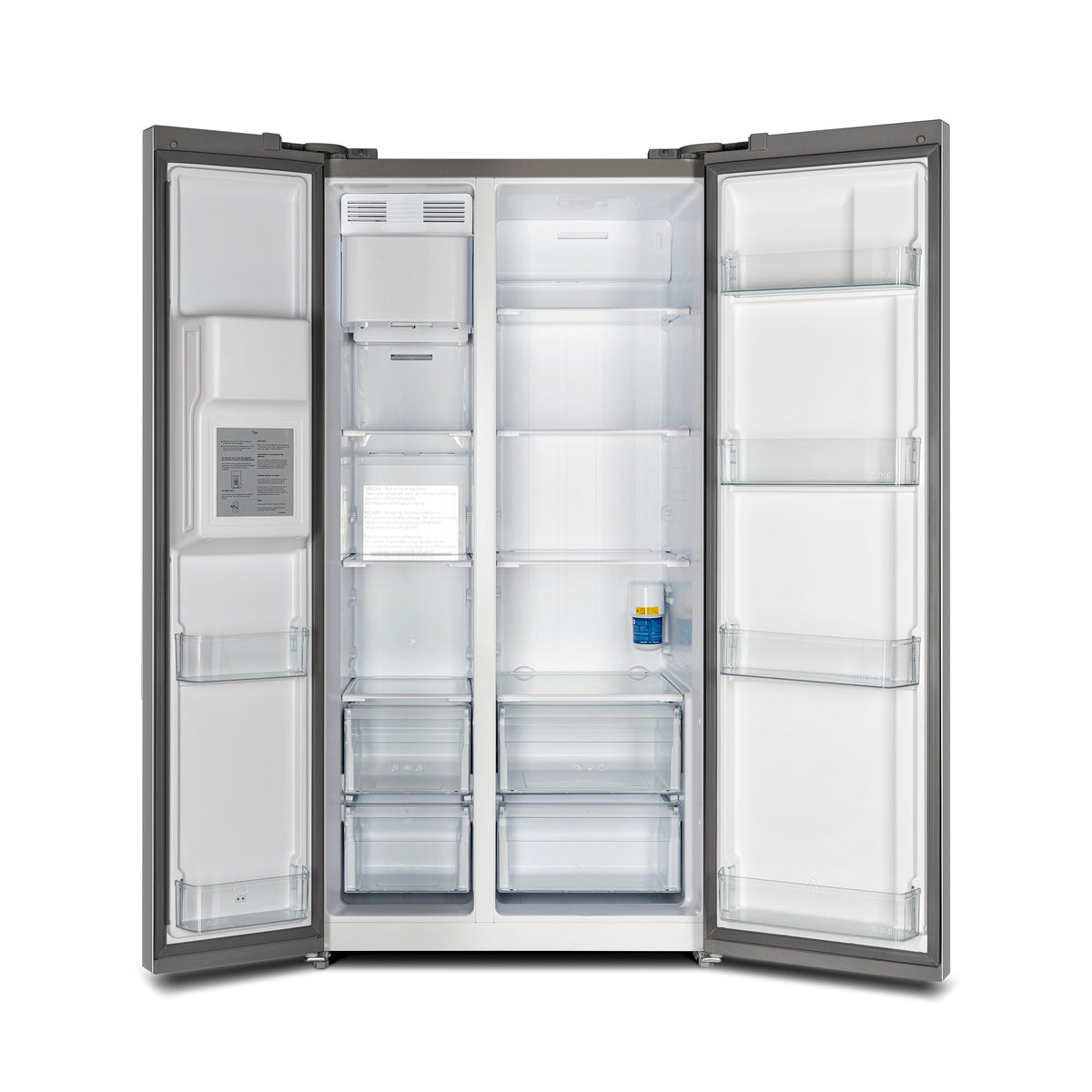 Forno Salerno 40-Inch Side-by-Side Refrigerator FFRBI1844-40SG – Stainless Steel VCM – Fridge FFRBI1844 40SG Front Open