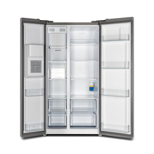 Forno Salerno 40-Inch Side-by-Side Refrigerator FFRBI1844-40SG – Stainless Steel VCM – Fridge FFRBI1844 40SG Front Open