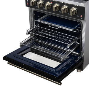 Forno Massimo 30-Inch Gas Range FFSGS6239-30 – Black – Gas Range FFSGS6239 30BLK Racks 2025 07 25