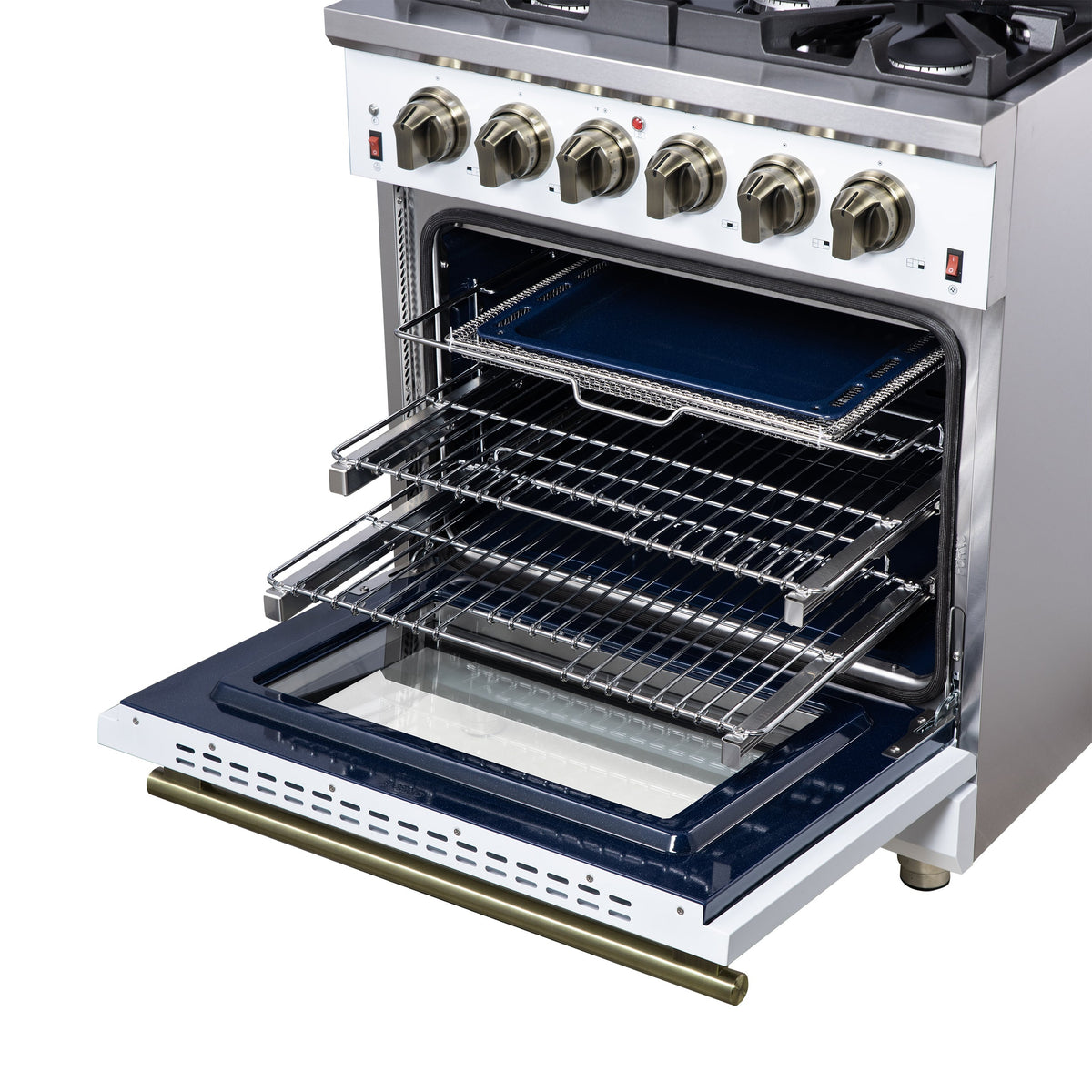 Forno Massimo 30-Inch Gas Range FFSGS6239-30 – White – Gas Range FFSGS6239 30WHT Racks 2025 07 25
