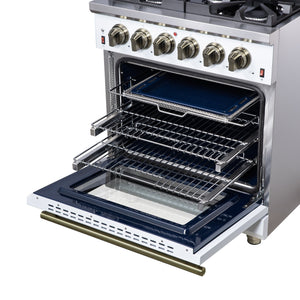 Forno Massimo 30-Inch Gas Range FFSGS6239-30 – White – Gas Range FFSGS6239 30WHT Racks 2025 07 25
