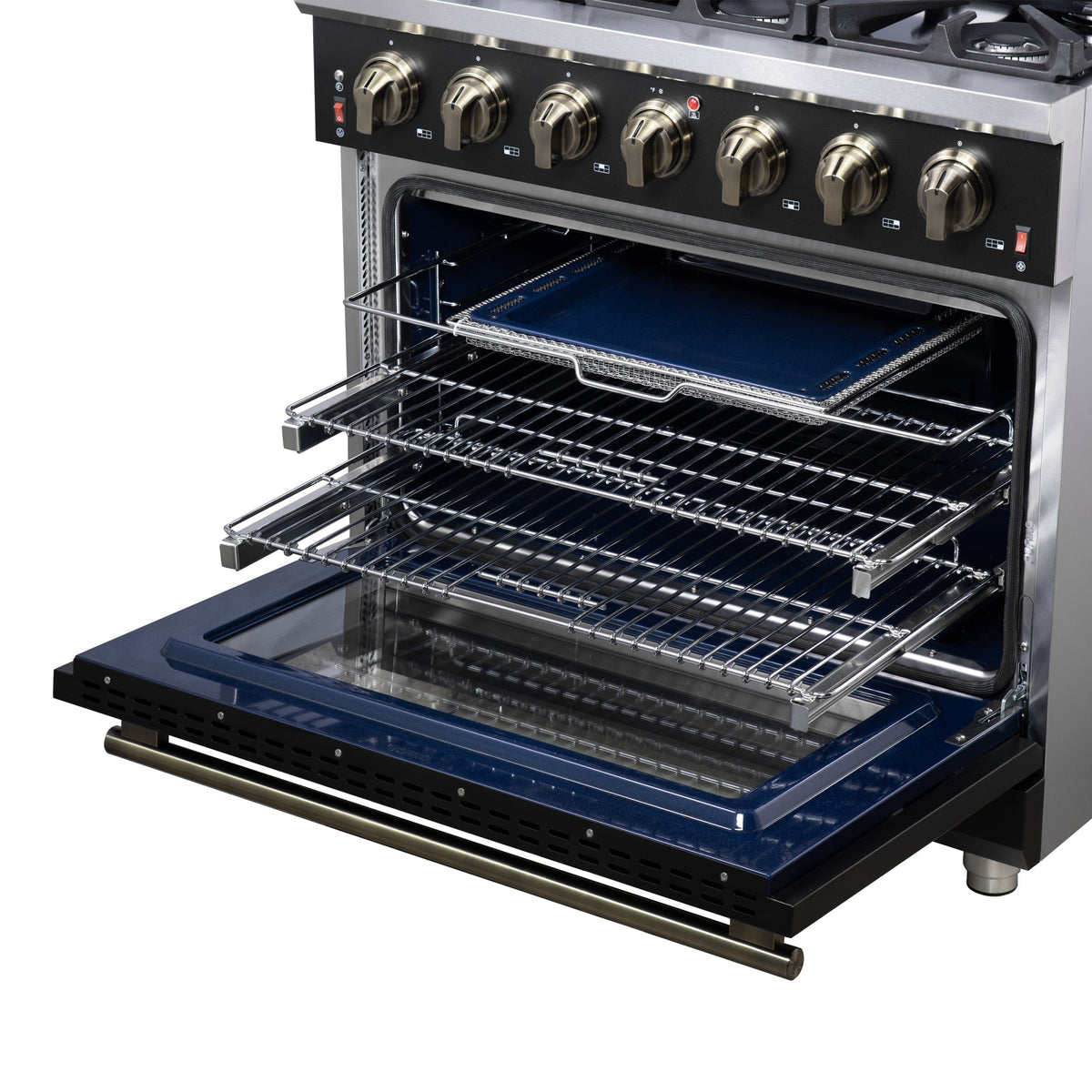 Forno Massimo 36-Inch Gas Range FFSGS6239-36 – Black – Gas Range FFSGS6239 36BLK Racks 2025 07 25