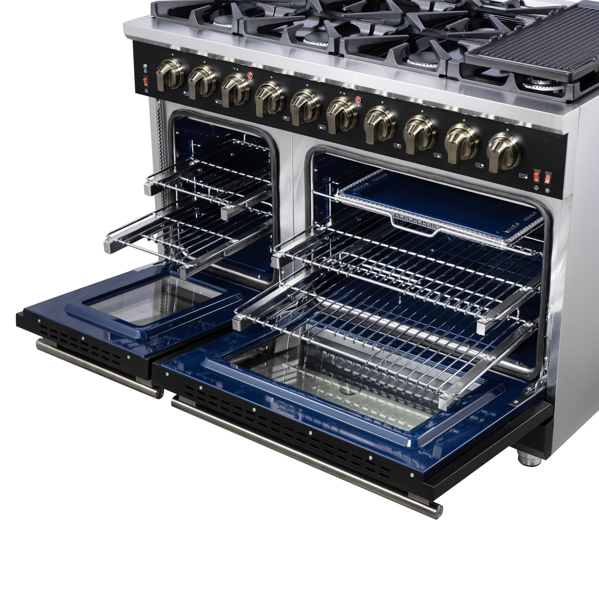 Forno Massimo 48-Inch Gas Range FFSGS6239-48 – Black – Gas Range FFSGS6239 48BLK Racks 2025 07 25
