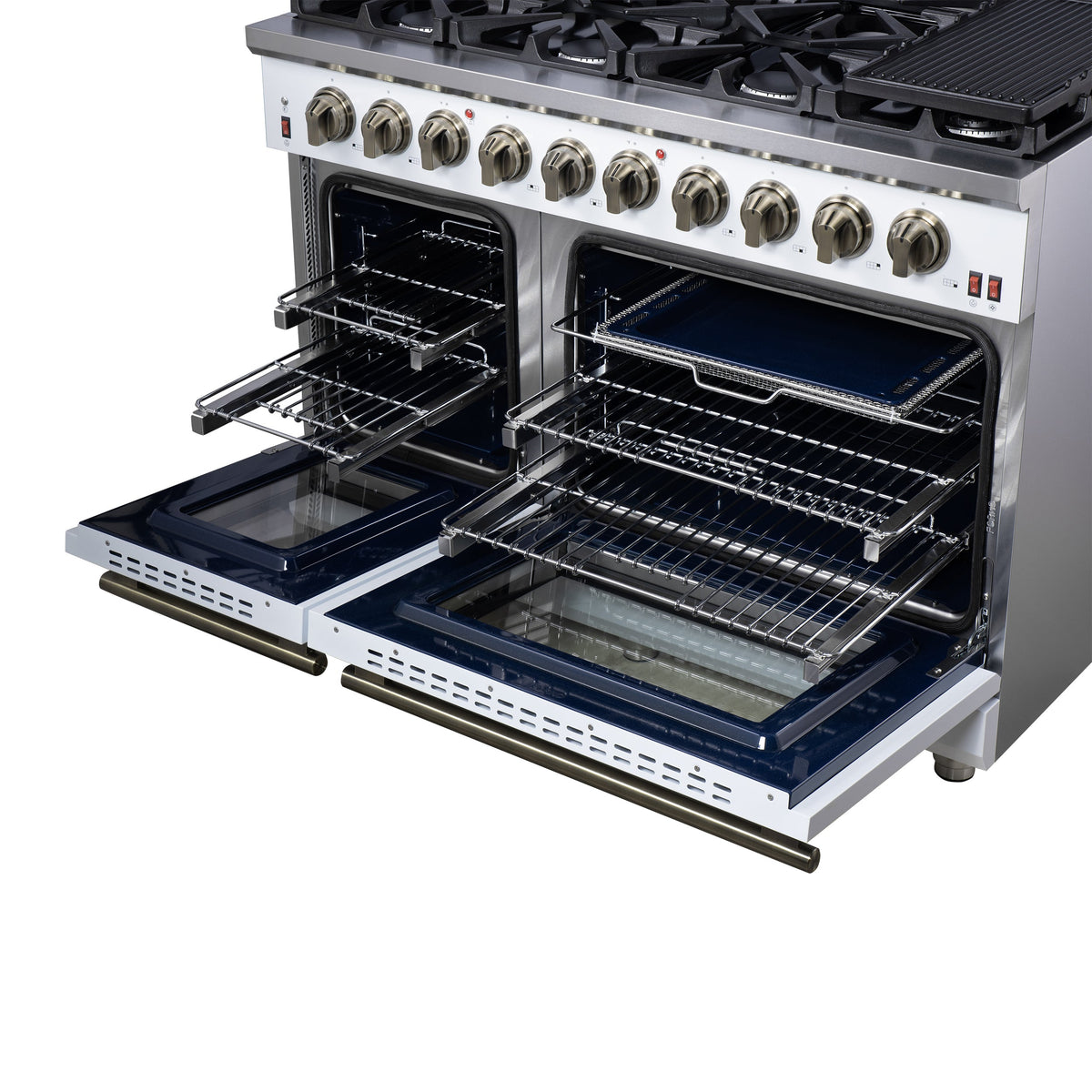 Forno Massimo 48-Inch Gas Range FFSGS6239-48 – White – Gas Range FFSGS6239 48WHT Racks 2025 07 25