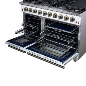 Forno Massimo 48-Inch Gas Range FFSGS6239-48 – White – Gas Range FFSGS6239 48WHT Racks 2025 07 25