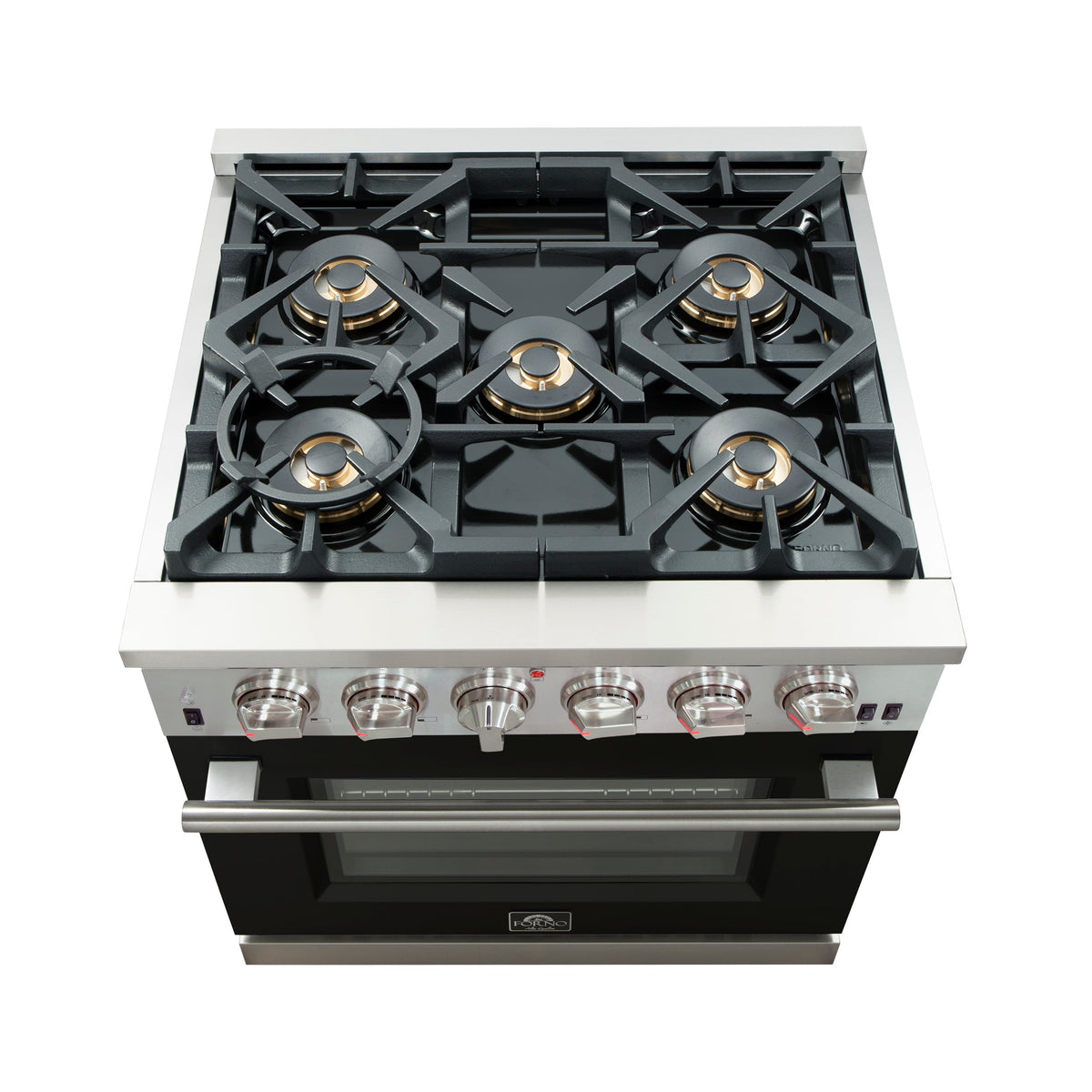 Forno Capriasca 30-Inch Gas Range FFSGS6260-30 – Black – Gas Range FFSGS6260 30BLK cooktop black door 2025 10 16