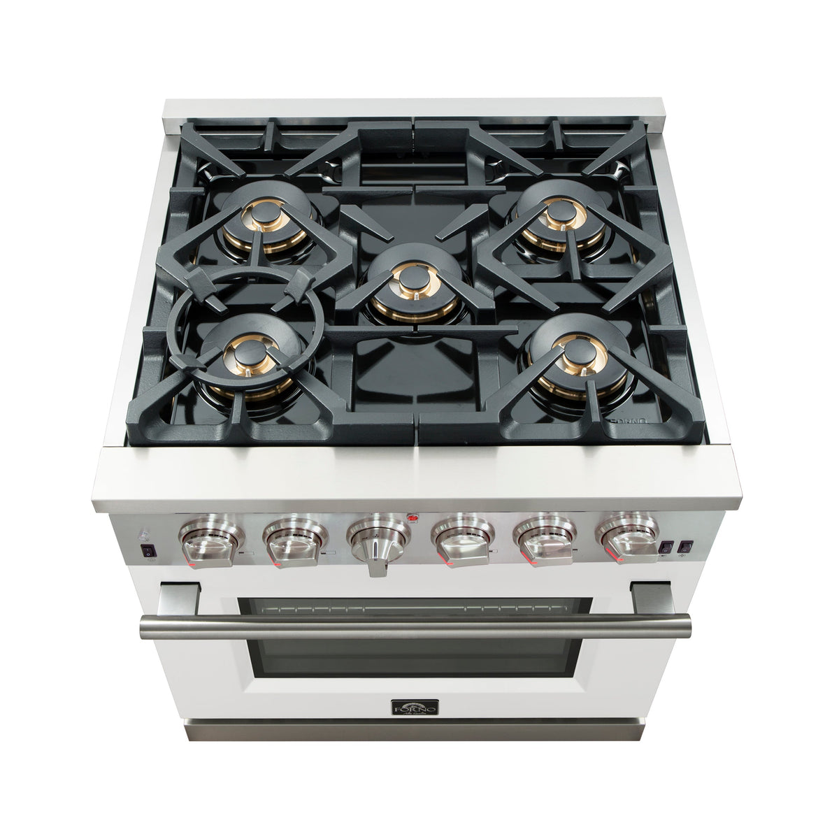 Forno Capriasca 30-Inch Gas Range FFSGS6260-30 – White – Gas Range FFSGS6260 30WHT cooktop white door 2025 10 17