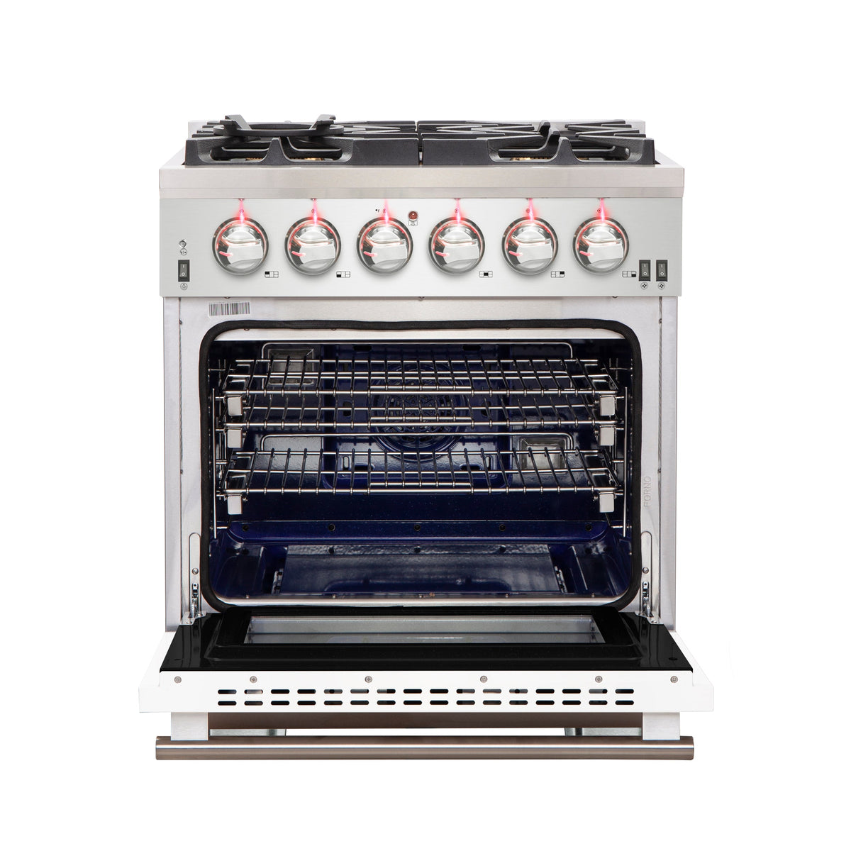 Forno Capriasca 30-Inch Gas Range FFSGS6260-30 – White – Gas Range FFSGS6260 30WHT front open white door 2025 10 17