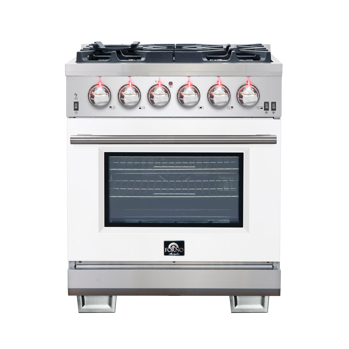 Forno Capriasca 30-Inch Gas Range FFSGS6260-30 – White – Gas Range FFSGS6260 30WHT front white door 2025 10 17