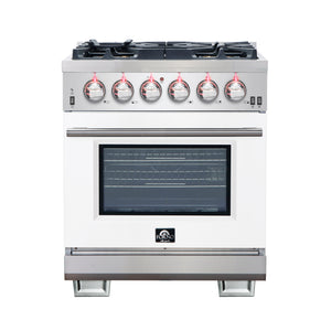 Forno Capriasca 30-Inch Gas Range FFSGS6260-30 – White – Gas Range FFSGS6260 30WHT front white door 2025 10 17
