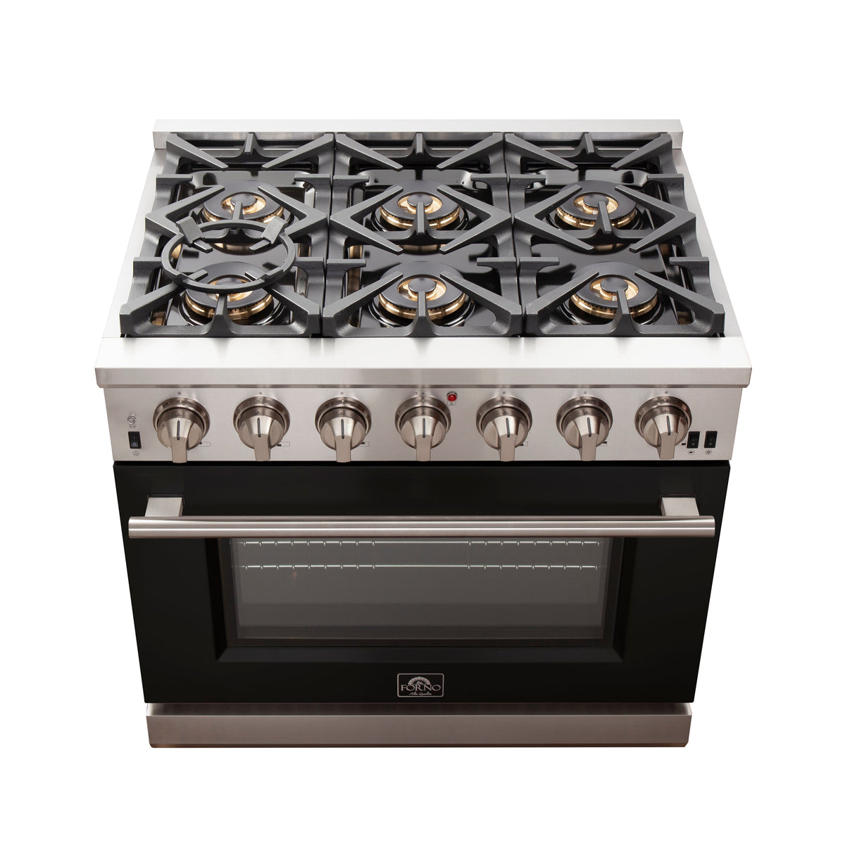 Forno Capriasca 36-Inch Gas Range FFSGS6260-36 – Black – Gas Range FFSGS6260 36BLK top black door 2025 10 17
