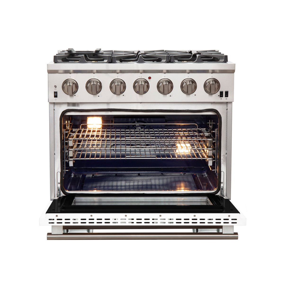 Forno Capriasca 36-Inch Gas Range FFSGS6260-36 – White – Gas Range FFSGS6260 36WHT front open white door 2025 10 17