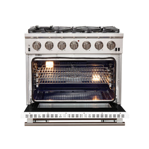 Forno Capriasca 36-Inch Gas Range FFSGS6260-36 – White – Gas Range FFSGS6260 36WHT front open white door 2025 10 17