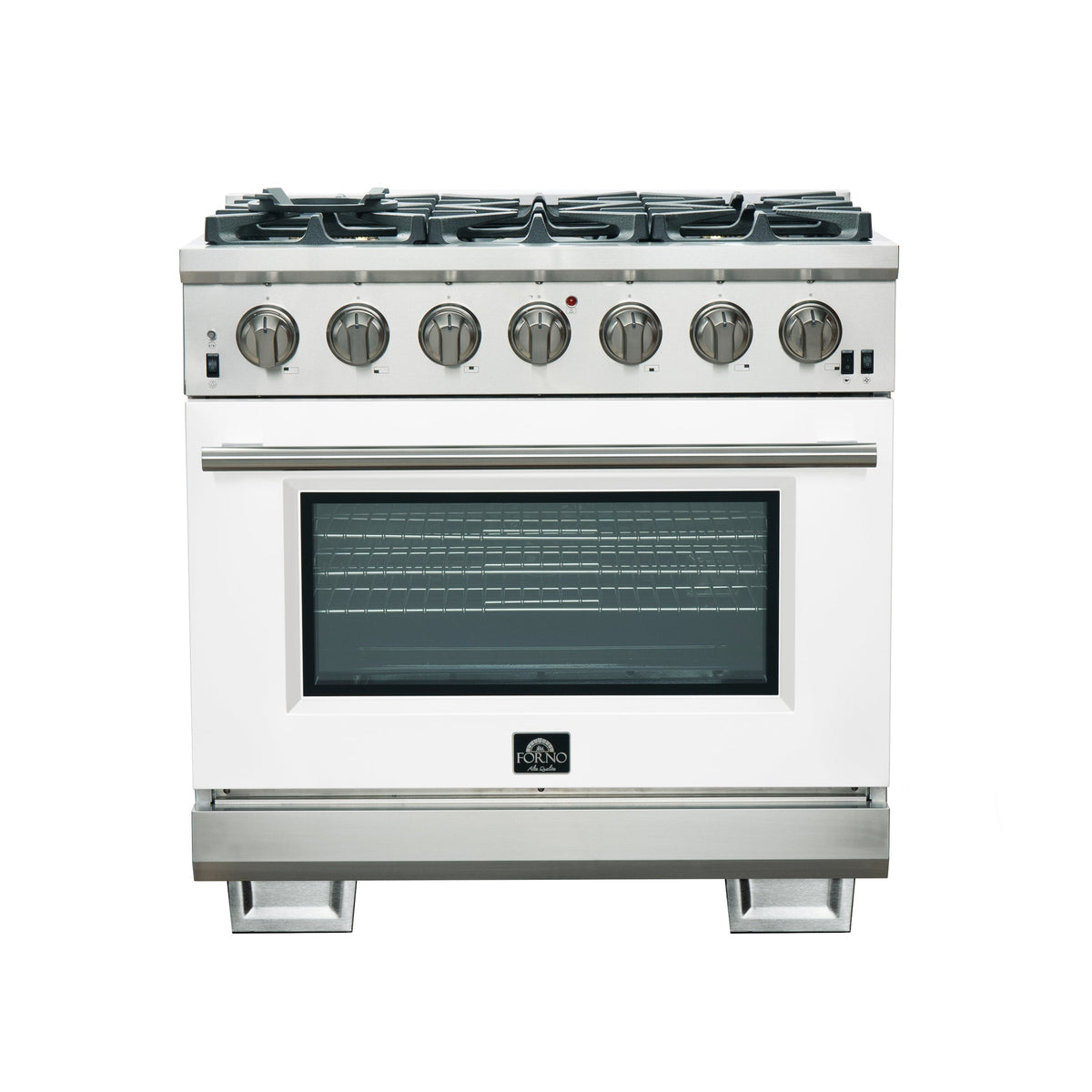 Forno Capriasca 36-Inch Gas Range FFSGS6260-36 – White – Gas Range FFSGS6260 36WHT front white door 2025 10 17
