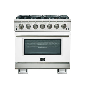 Forno Capriasca 36-Inch Gas Range FFSGS6260-36 – White – Gas Range FFSGS6260 36WHT front white door 2025 10 17