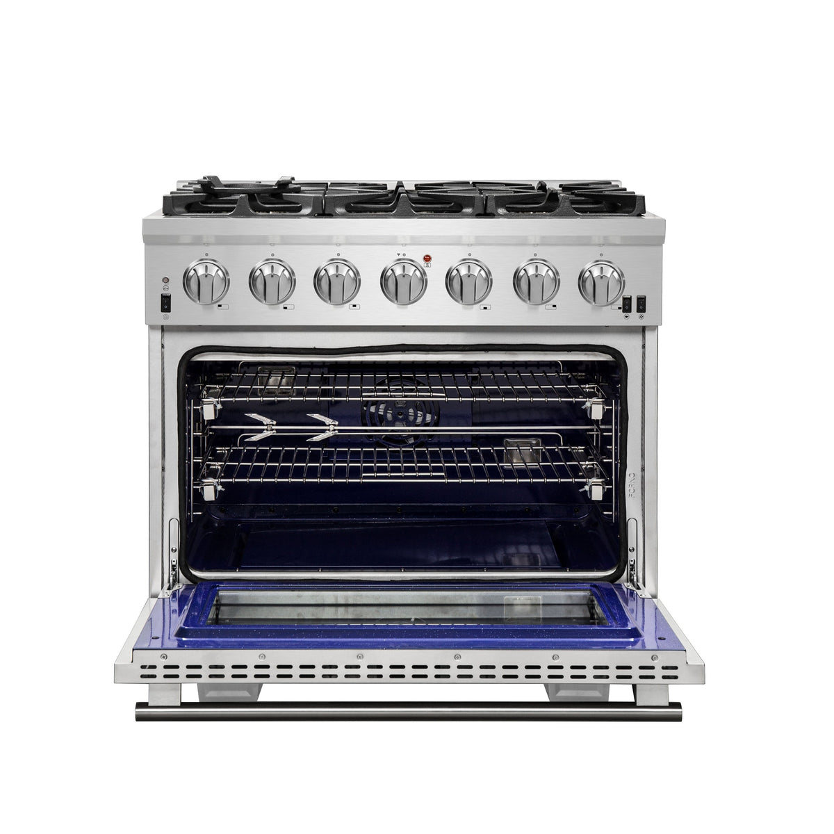 Forno Capriasca 36-Inch Gas Range FFSGS6260-36 – Stainless Steel – Gas Range FFSGS6260 36 Front Opened 2025 08 06