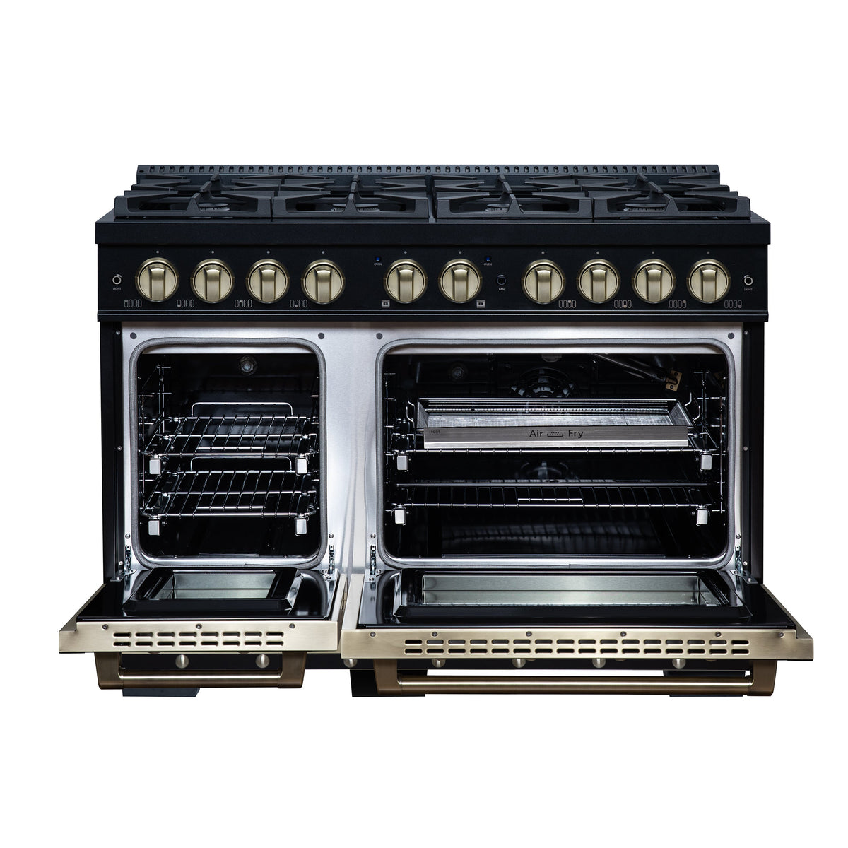 Forno Ambassador 48-Inch Gas Range FFSGS6299-48CPBLK – Black – Gas Range FFSGS6299 48CPBLK Front Open 2026 05 01