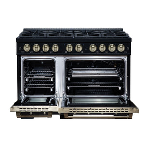Forno Ambassador 48-Inch Gas Range FFSGS6299-48CPBLK – Black – Gas Range FFSGS6299 48CPBLK Front Open 2026 05 01