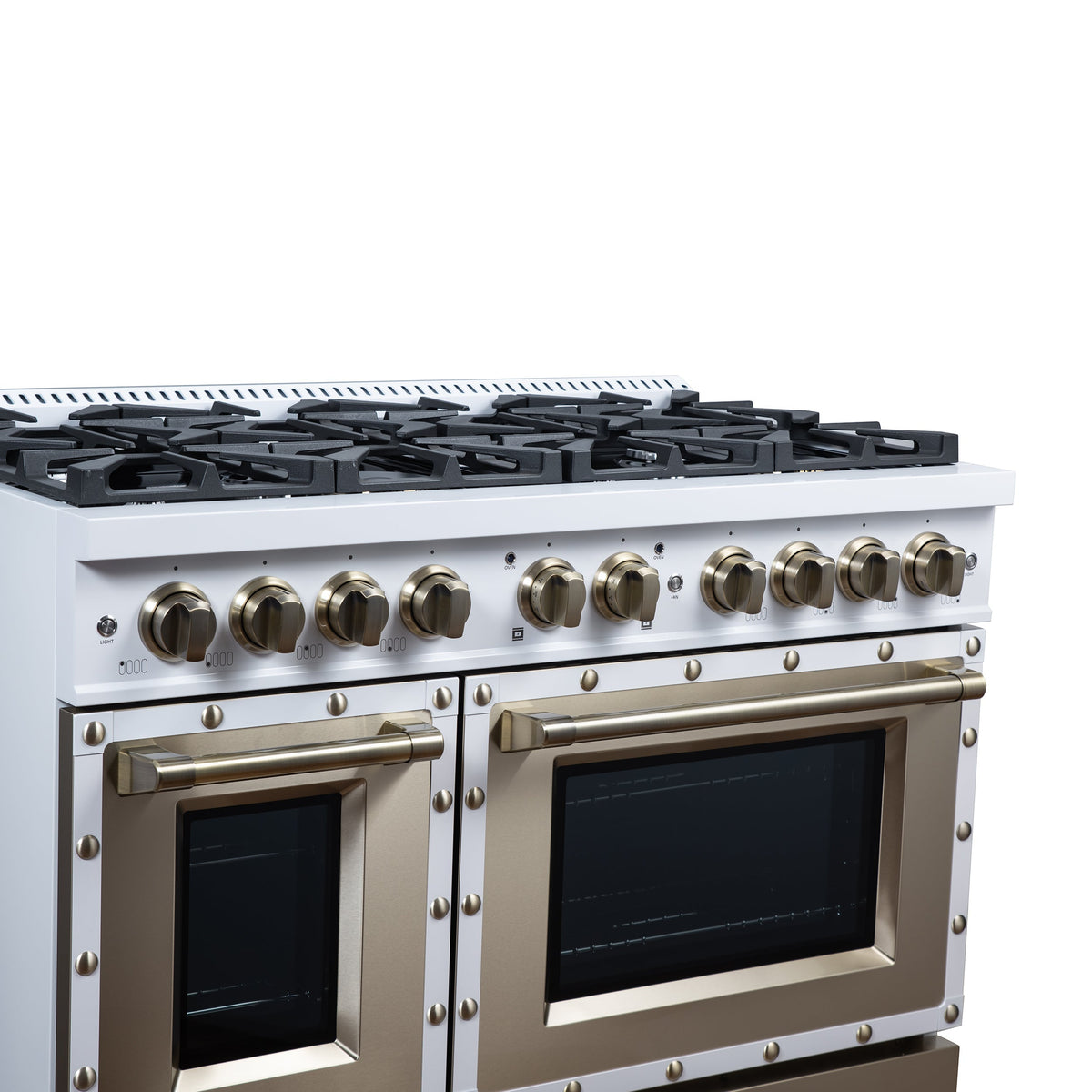 Forno Ambassador 48-Inch Gas Range FFSGS6299-48CPWHT – White – Gas Range FFSGS6299 48CPWHT Left Angle 2 2026 05 01