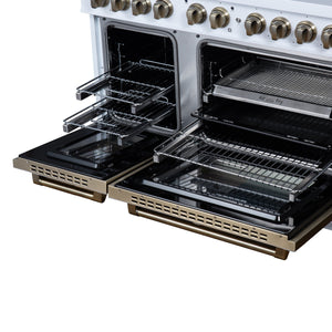 Forno Ambassador 48-Inch Gas Range FFSGS6299-48CPWHT – White – Gas Range FFSGS6299 48CPWHT Racks Air Fryer 2026 05 01