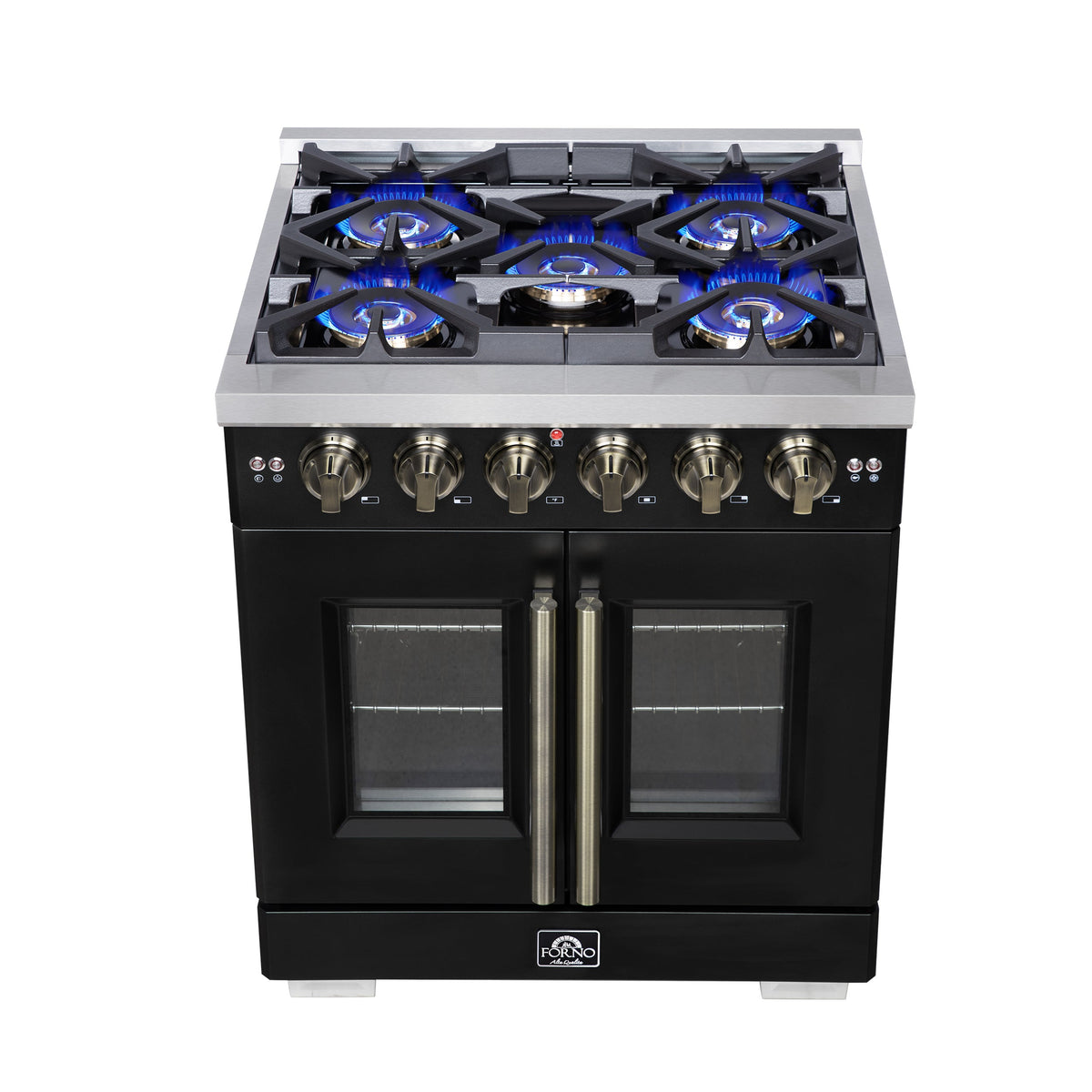 Forno Capriasca 30-Inch Gas Range FFSGS6460-30 – Black – Gas Range FFSGS6460 30BLK Cooktop 2025 08 04