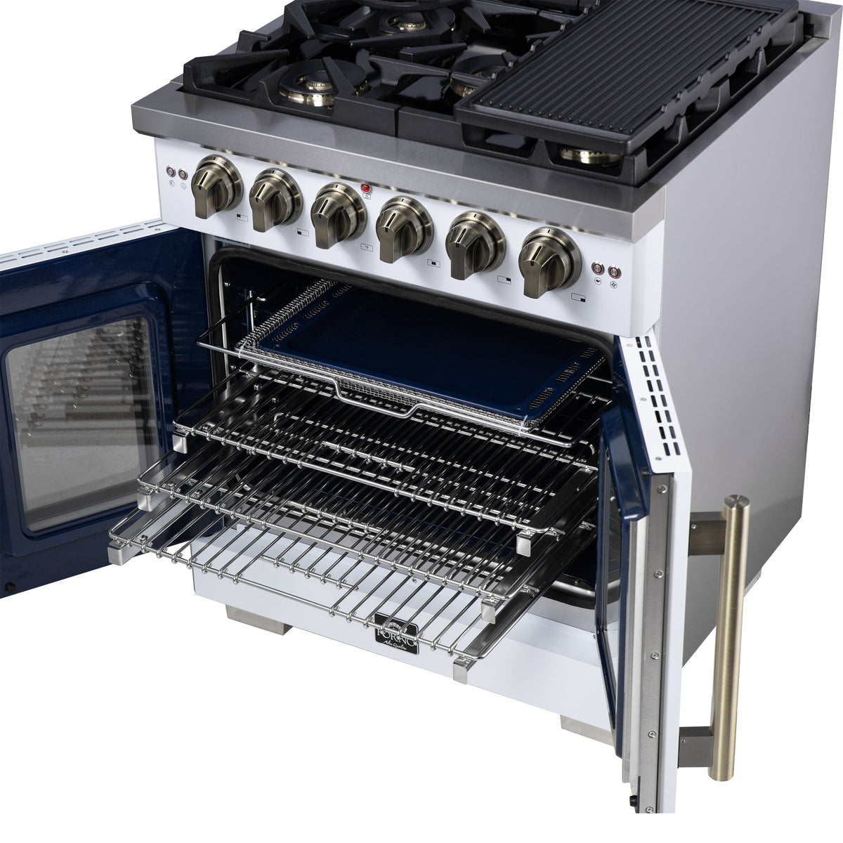 Forno Capriasca 30-Inch Gas Range FFSGS6460-30 – White – Gas Range FFSGS6460 30WHT Racks 2025 08 04