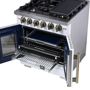 Forno Capriasca 30-Inch Gas Range FFSGS6460-30 – White – Gas Range FFSGS6460 30WHT Racks 2025 08 04