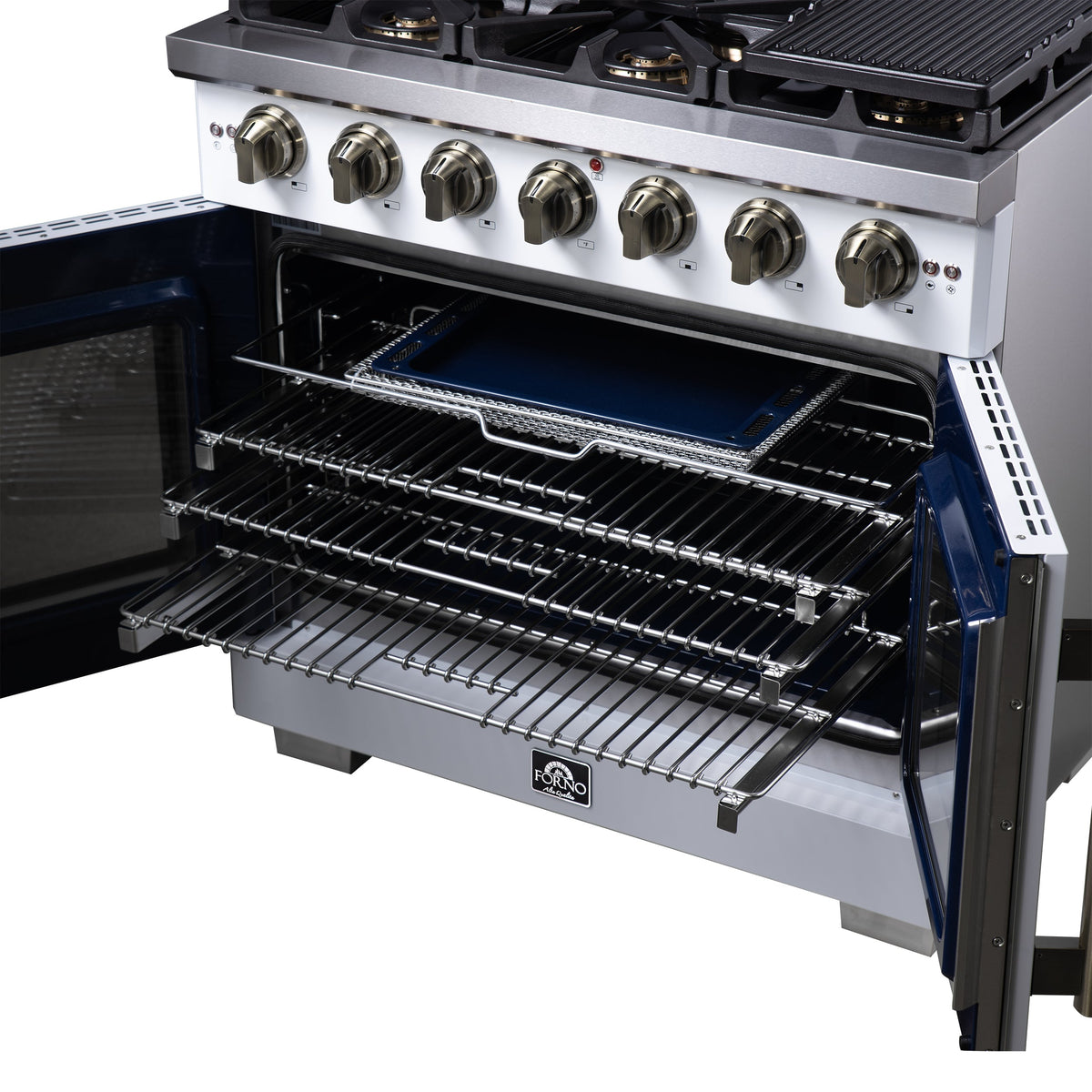 Forno Capriasca 36-Inch Gas Range FFSGS6460-36 – White – Gas Range FFSGS6460 36WHT Racks 2025 08 04