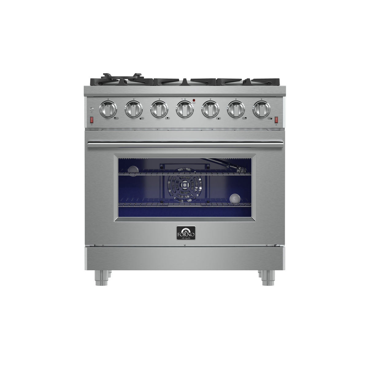 Forno Massimo 36-Inch Gas Range FFSGS6239-36 – Stainless Steel – Gas Range FFSGS6239 36 2024 11 Front