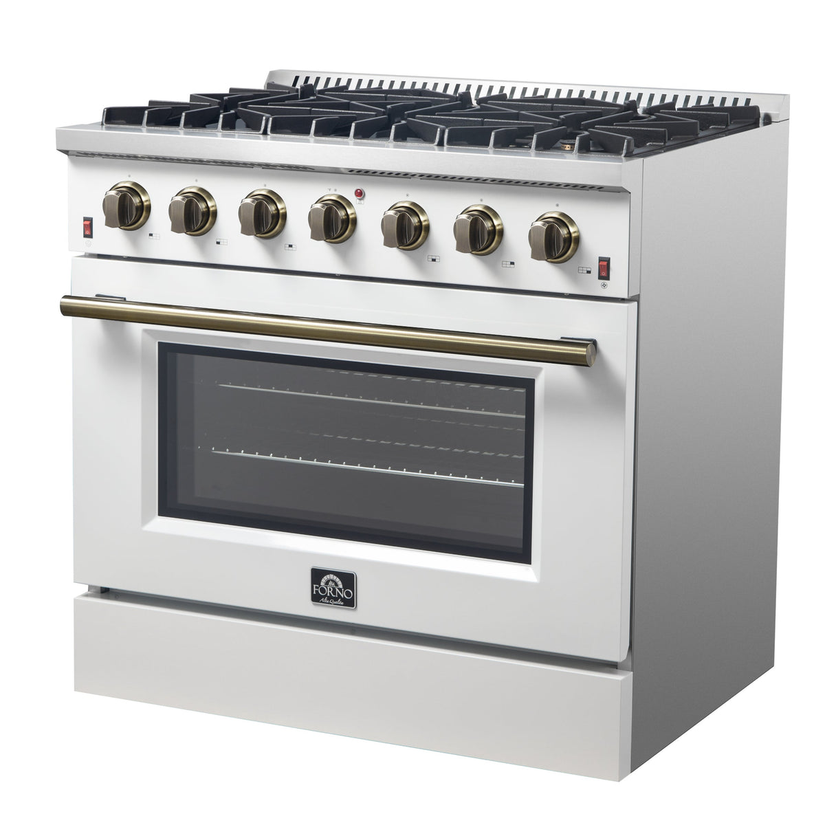 Forno Galiano 36-Inch Gas Range FFSGS6244-36 – White – Gas Range FFSGS6244 36WHT V1 Right Angle 2024 12 12