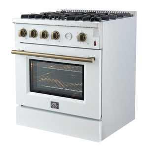 Forno Marco 30-Inch Gas Range FFSGS6277-30 – White – Gas Range FFSGS6277 30WHT V1 Right Angle 2024 12 19
