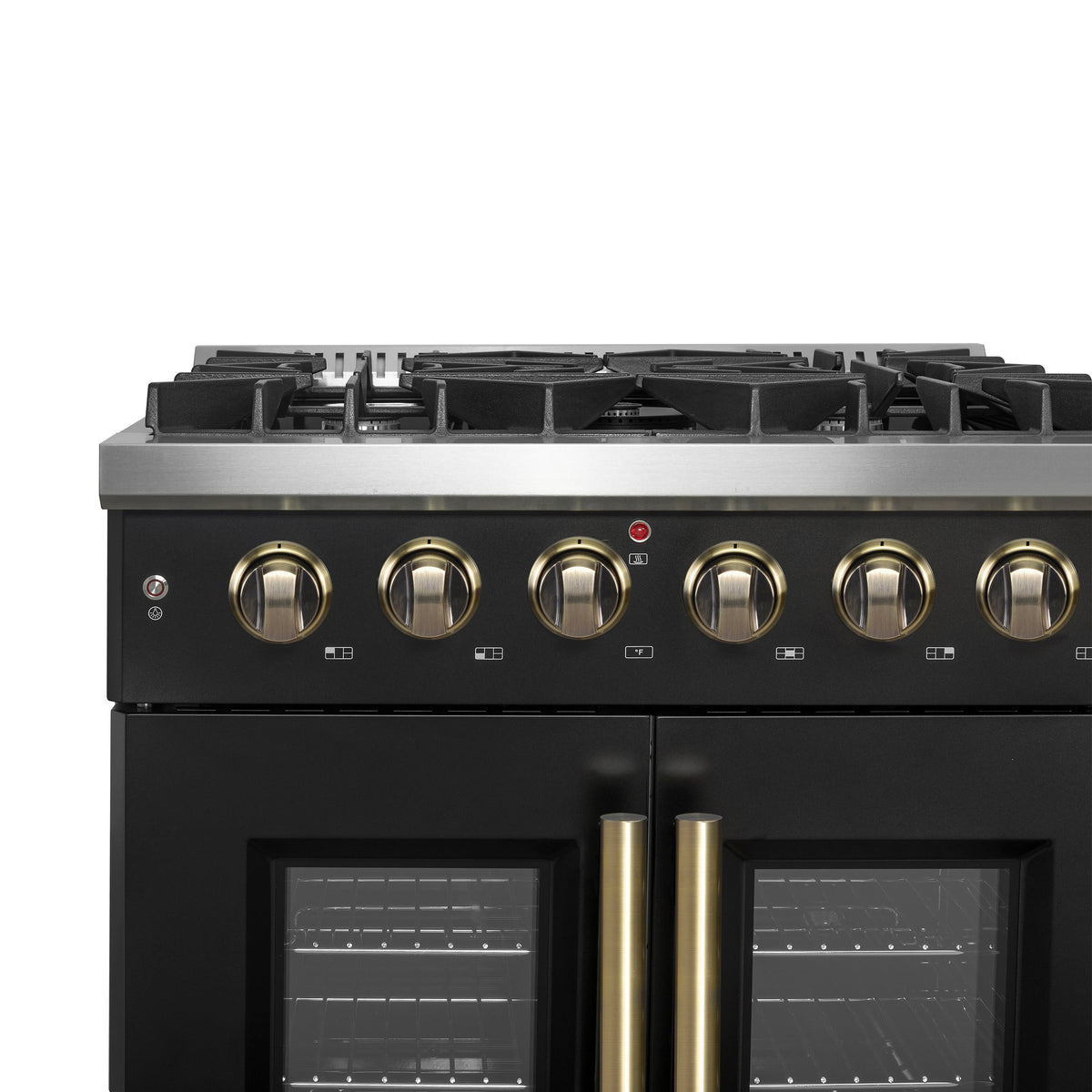 Forno Galiano 30-Inch Gas Range FFSGS6444-30 – Black – Gas Range FFSGS6444 30BLK V1 Front Knobs 2024 12 02