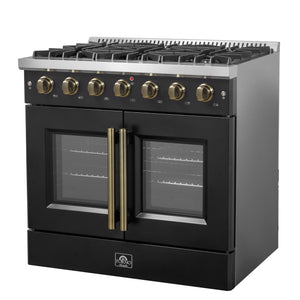 Forno Galiano 36-Inch Gas Range FFSGS6444-36 – Black – Gas Range FFSGS6444 36BLK V1 Right Angle 2024 12 02
